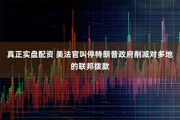 真正实盘配资 美法官叫停特朗普政府削减对多地的联邦拨款
